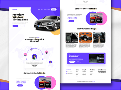 Window Tint Website UI by ebad_shafiq_ 3d adobexd animation branding design figma graphic design illustration logo motion graphics prototyping ui user interface ux