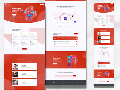 Brand Rise Website UI Design 3d adobexd animation branding design figma graphic design illustration logo motion graphics prototyping ui user interface ux