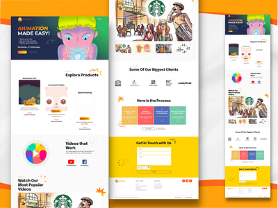 ANIMATION WEBSITE DESIGN adobexd branding design figma illustration logo prototyping ui user interface ux