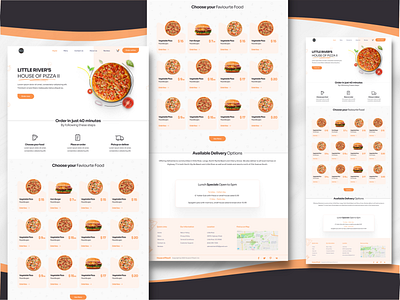 Pizza Website Design adobexd branding design figma illustration logo prototyping ui user interface ux
