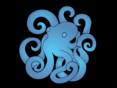 Blue Octopus Doodle emilykiefer illust illustration logo octopus vector