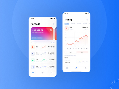 Crypto Trading App app graphic design ui