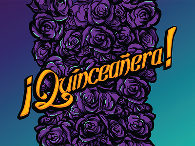 Quinceanera Lettering illustration lettering typography vector