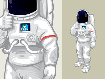 Spacehuman astronaut education illustration school stem vector vector illustration