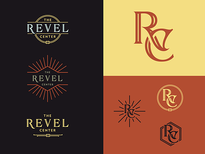Revel Center Ideas alchemist logo monogram typography wedding