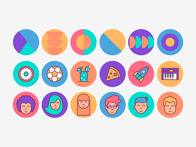 User Profile Icons design icon illustration profile icons user icons vector