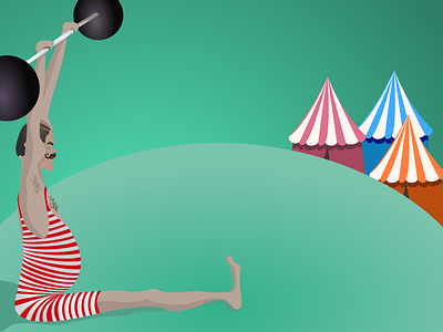 #36dayssoftype L 36days l 36dayssoftype circus illustration l man strong type typography