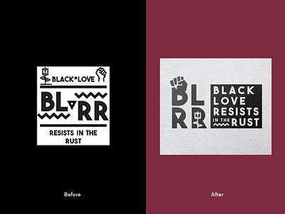 Black Love Resists in the Rust Logo Design