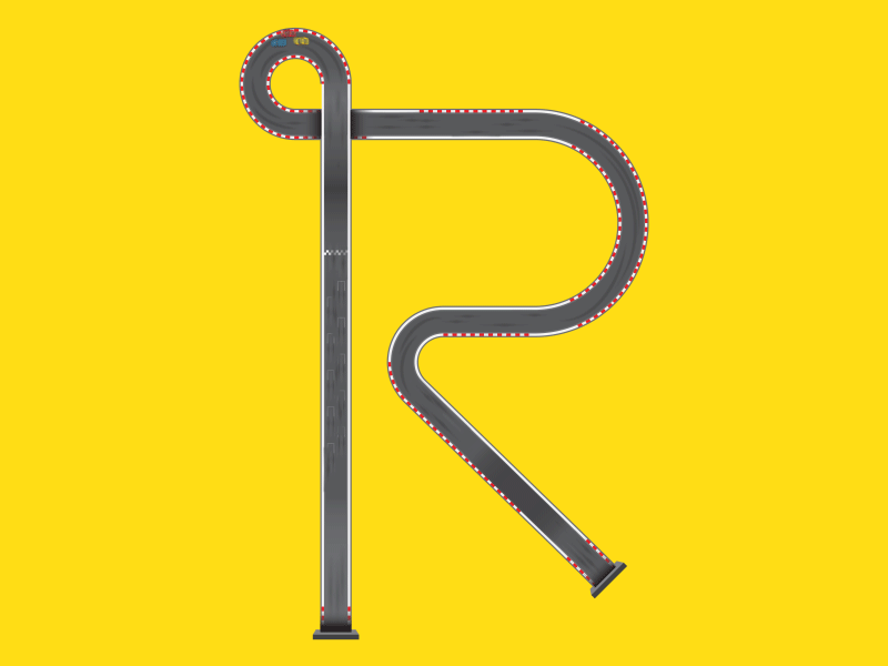 36 Days of Type - R 36daysoftype r racetrack