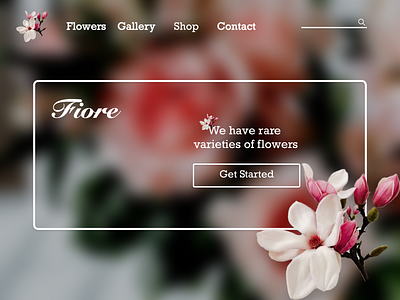 Flowers shop Website adobe xd design flowers ui ux website