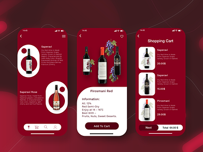 Mobile Wine App adobe xd app branding design mobile design ui ux website wine