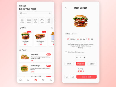 Food Deliver App app appdesign design minimal mobileapp ui uiux userinterface ux