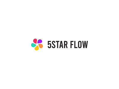 5STAR FLOW 🌹 app branding colorful design flow flower icon icon designer illustration logo logo design logo designer logo icon logo maker logo type logos modern logo star vector