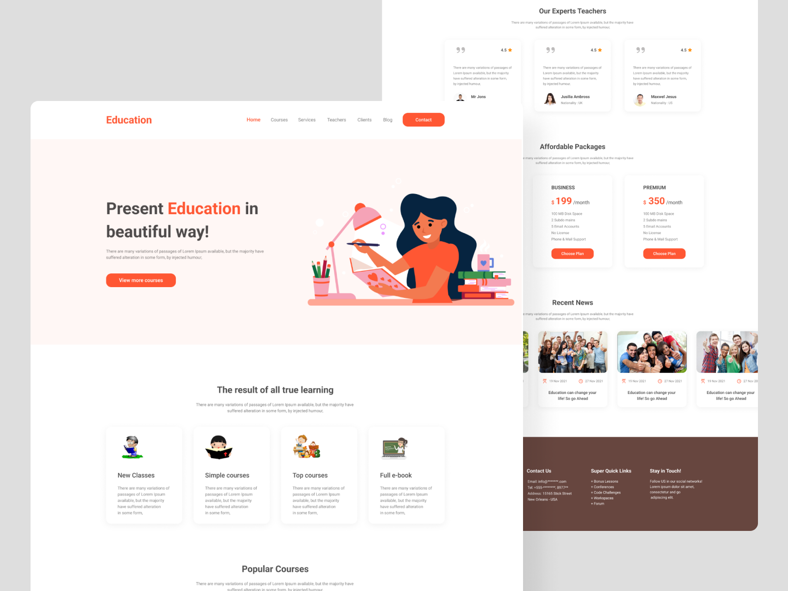 Education Landing Page by Shohanur Rahman Shanto on Dribbble