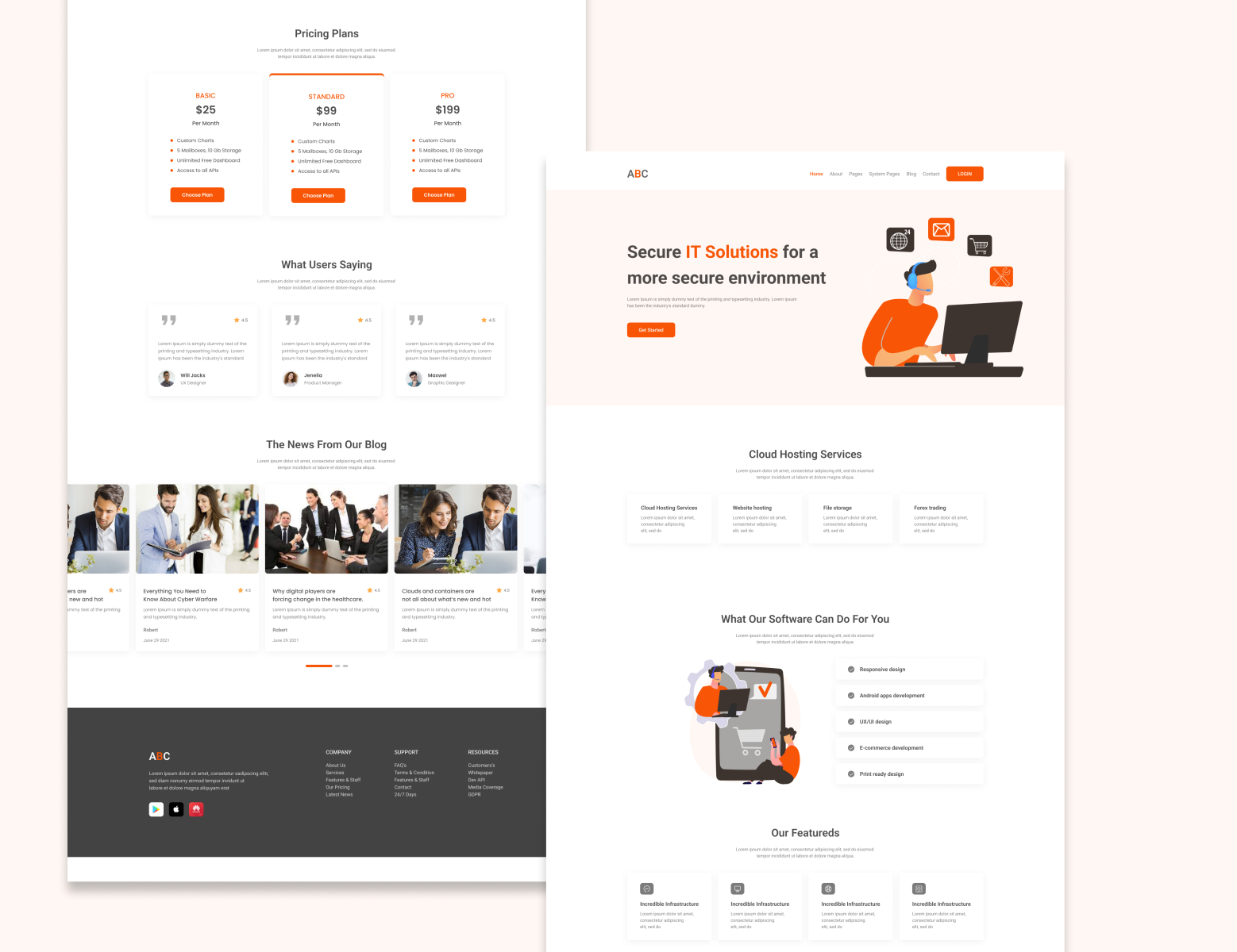 Service Agency Landing Page by Shohanur Rahman Shanto on Dribbble