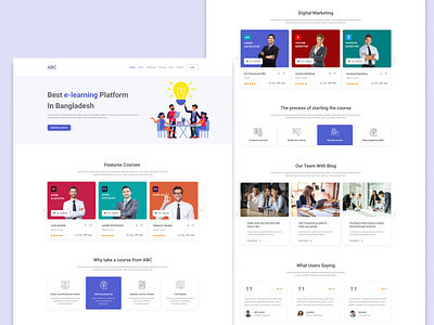 ABC e-Learning Landing Page
