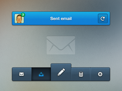 iOS Email app by Daniel Post on Dribbble