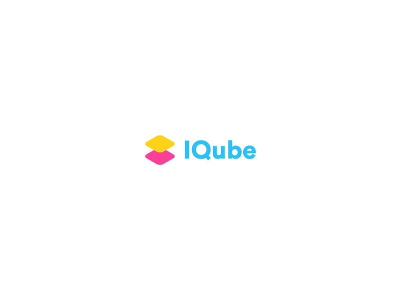 IQube Logo animation brand electronics learning logo motion toy