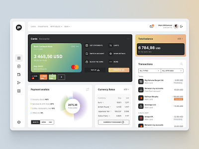 Dashboard design for the banking service. app banking dashboard desktop figma interaction interface makyoudesign product ui ux web