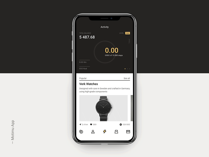 Motimu Main Screen typography graphicdesign design motimu interface ux ui mobile app makyoudesign