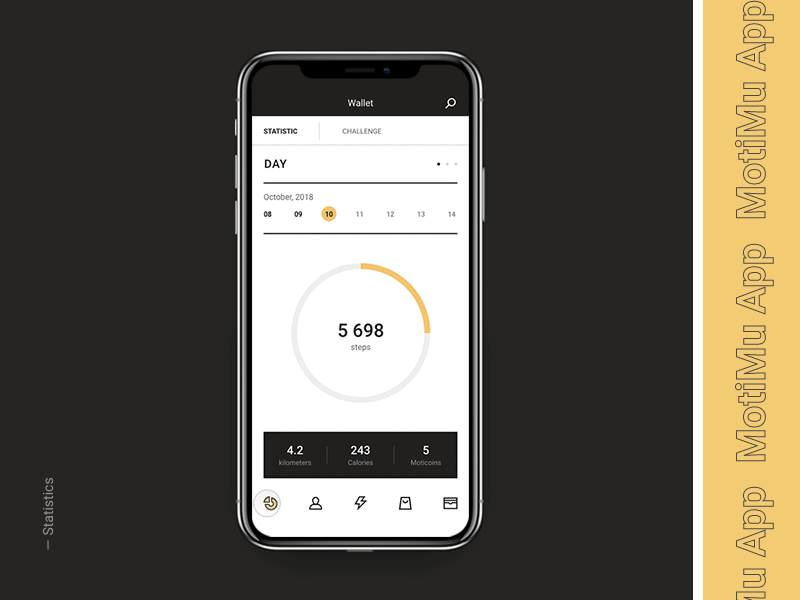 Motimu Stats app graphicdesign interface makyoudesign mobile motimu typography ui ux