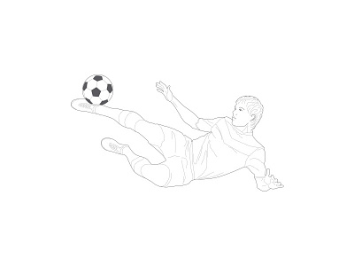 Sport illustration - soccer player