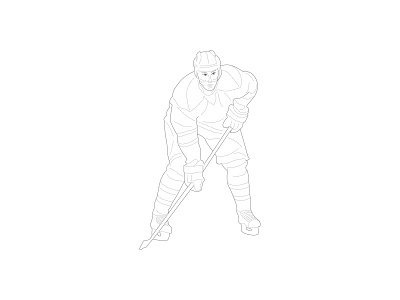 Sport illustration - hockey