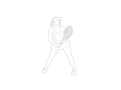 Sport illustration - Tennis player