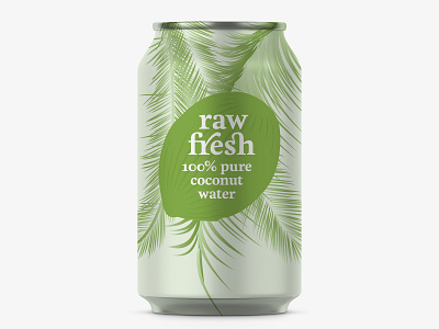 Raw Fresh branding coconut label design logotype