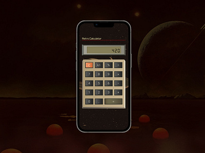 Retro Calculator app | Dali UI Challenge 004 app graphic design ui ux
