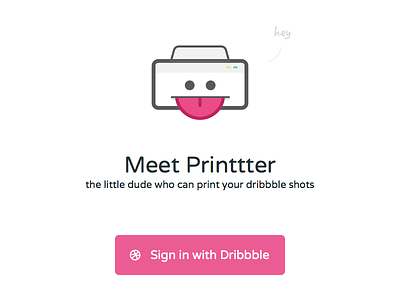 Meet Printtter beta dribbble landing print printtter shots web