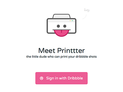 Meet Printtter beta dribbble landing print printtter shots web