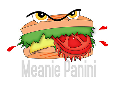 Meanie Panini angry branding branding concept character character design design food food truck illustration logo mean meanie panini sandwich vector vector illustration