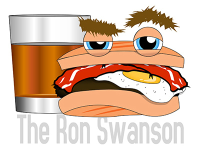 The Ron Swanson Panini character design food meanie panini