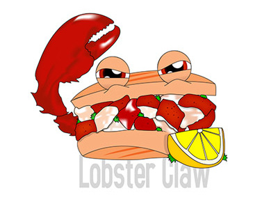 Lobster Claw Panini character design claw design food food truck illustraion illustrator lobster logo meanie panini sandwich