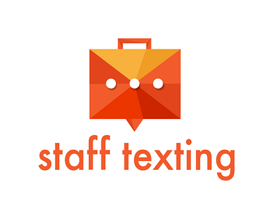 Staff Texting logo briefcase business icon logo logo design messaging messaging icon staff logo texting logo