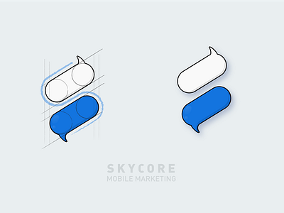 Skycore Logo Design icon logo logo design logo inspiration messaging text messaging texting