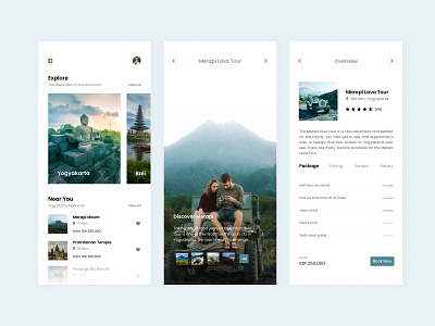 Travelnd - Travel App app app design clean design interface mobile travel trip ui ux