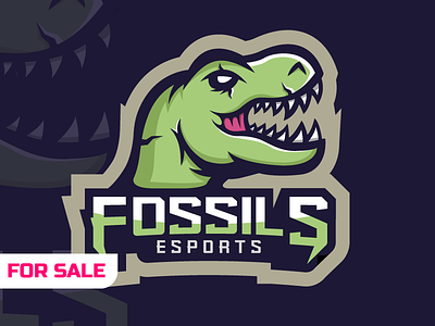 Dinosaur Logo / Illustration / Mascot dino dinosaur esports fossil fossils logo logodesign mascot sale skull sports