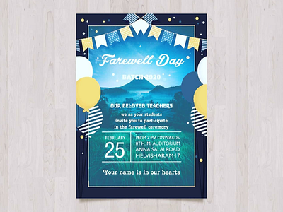 Farewell Day Poster by Azgar on Dribbble