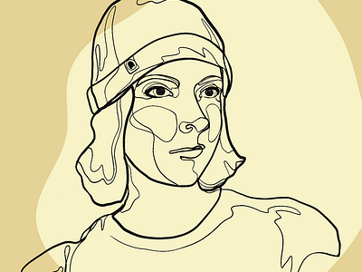 Self-Portrait Line Art