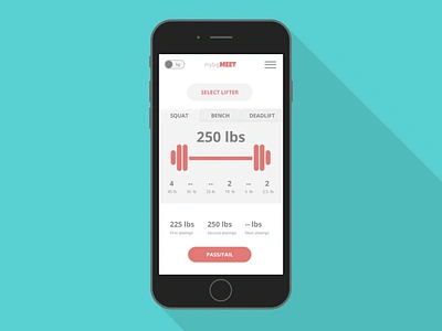 Powerlifting Meet Concept exercise fitness mobile mobile app powerlifting