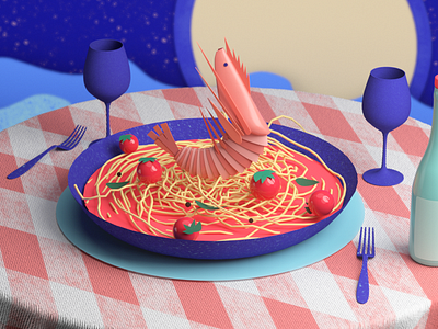 Bon appetit! 3d c4d cgi character colors design illustration minimalist motiongraphics ui