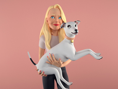 Nice to meet you! :) 3d 3d animation 3d artist 3dcharacter c4d cgi characterdesign cinema4d dog illustration
