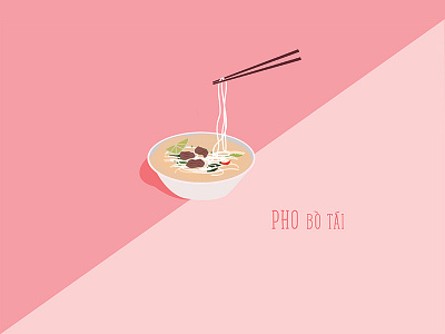 Who loves pho like me? illustration minimalist pho photoshop soup vietnamese