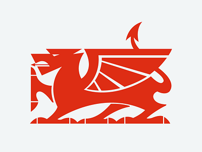St. Davids-Play design dragon icon illustration st.david wales welsh