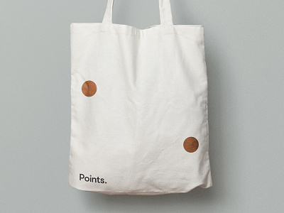 Points. Tote bag acupuncture branding health identity logo logotype points tote bag typography wellbeing wellness