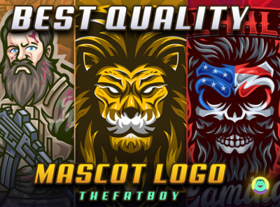 Best Quality Mascot Logo thefatboy 3d animation branding design graphic design illustration logo motion graphics ui vector