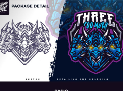 3 Face Dragon 3d animation branding design graphic design illustration logo motion graphics ui vector