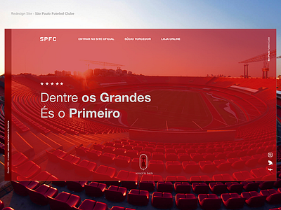 Redesign São Paulo Futebol Clube - Site brazilian design football graphicdesign site soccer team ui ux visual website